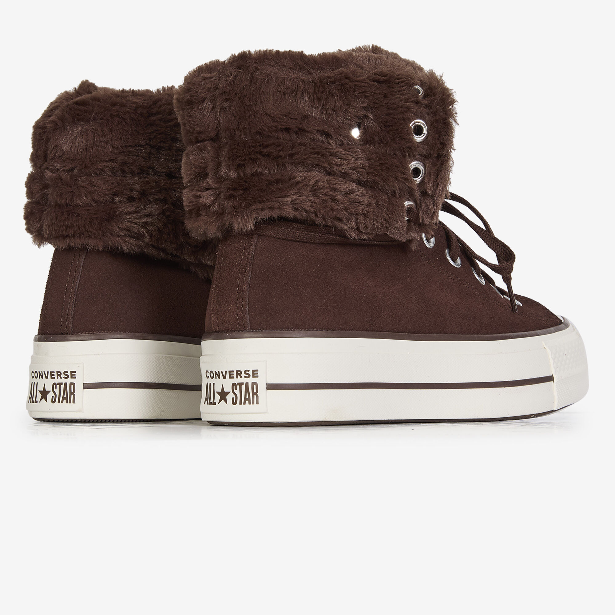 Chuck Taylor All Star Fold Over Lift Platform XHi Faux Fur - vue 4