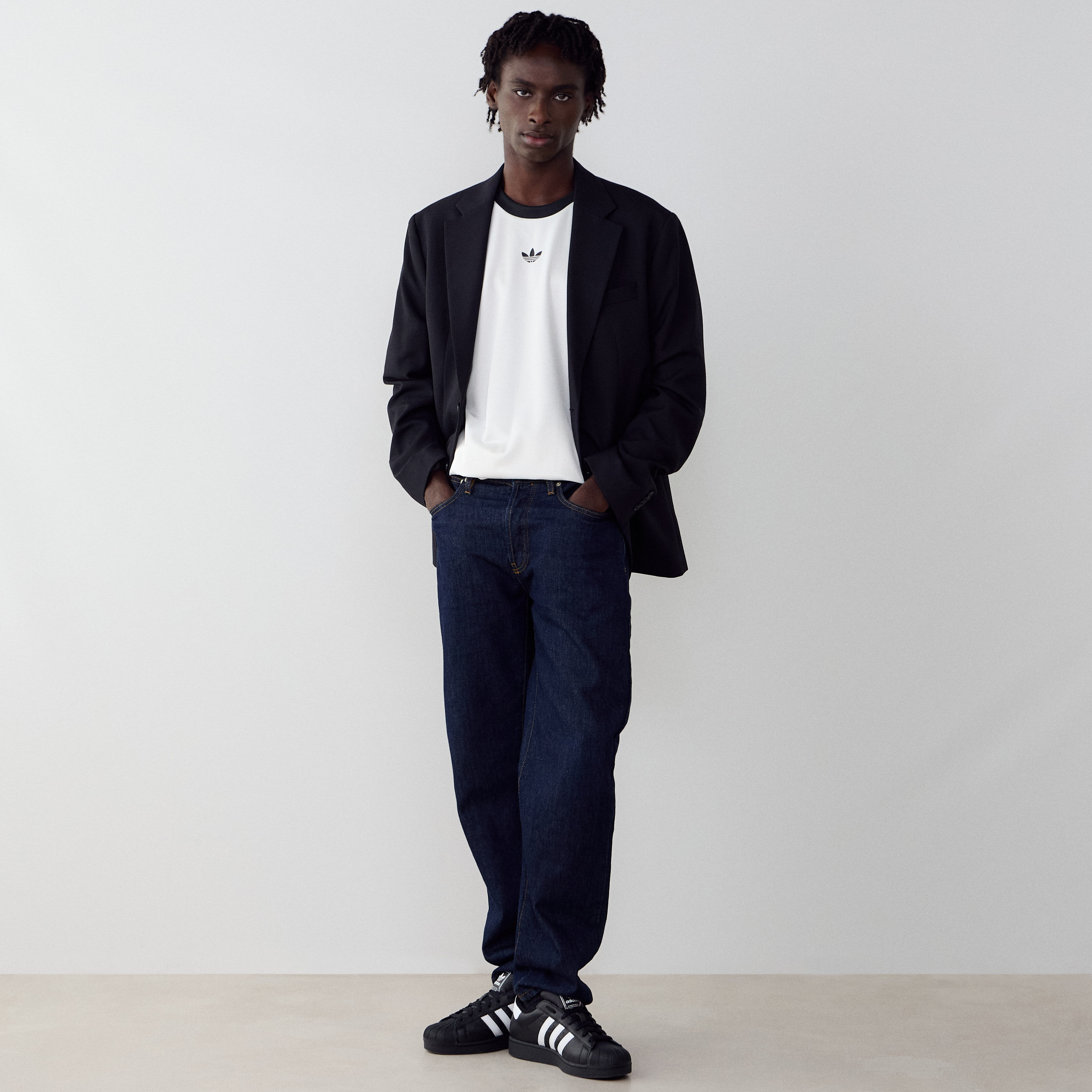 Jersey Trefoil  Blanc/noir