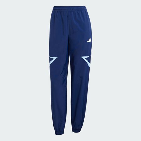 ADIDAS SPORTSWEAR Tiro Cut 3-Stripes Color Block Cuffed Pants Dark Blue / Glow Blue WOMEN