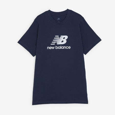 NEW BALANCE TEE SHIRT BIG LOGO MARINE/BLANC HOMME