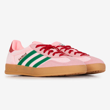 ADIDAS ORIGINALS gazelle GAZELLE INDOOR VELVET ROSE/VERT FEMME