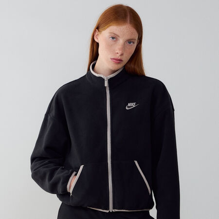 NIKE JACKET FZ CLUB FLEECE COZY NOIR/GRIS FEMME