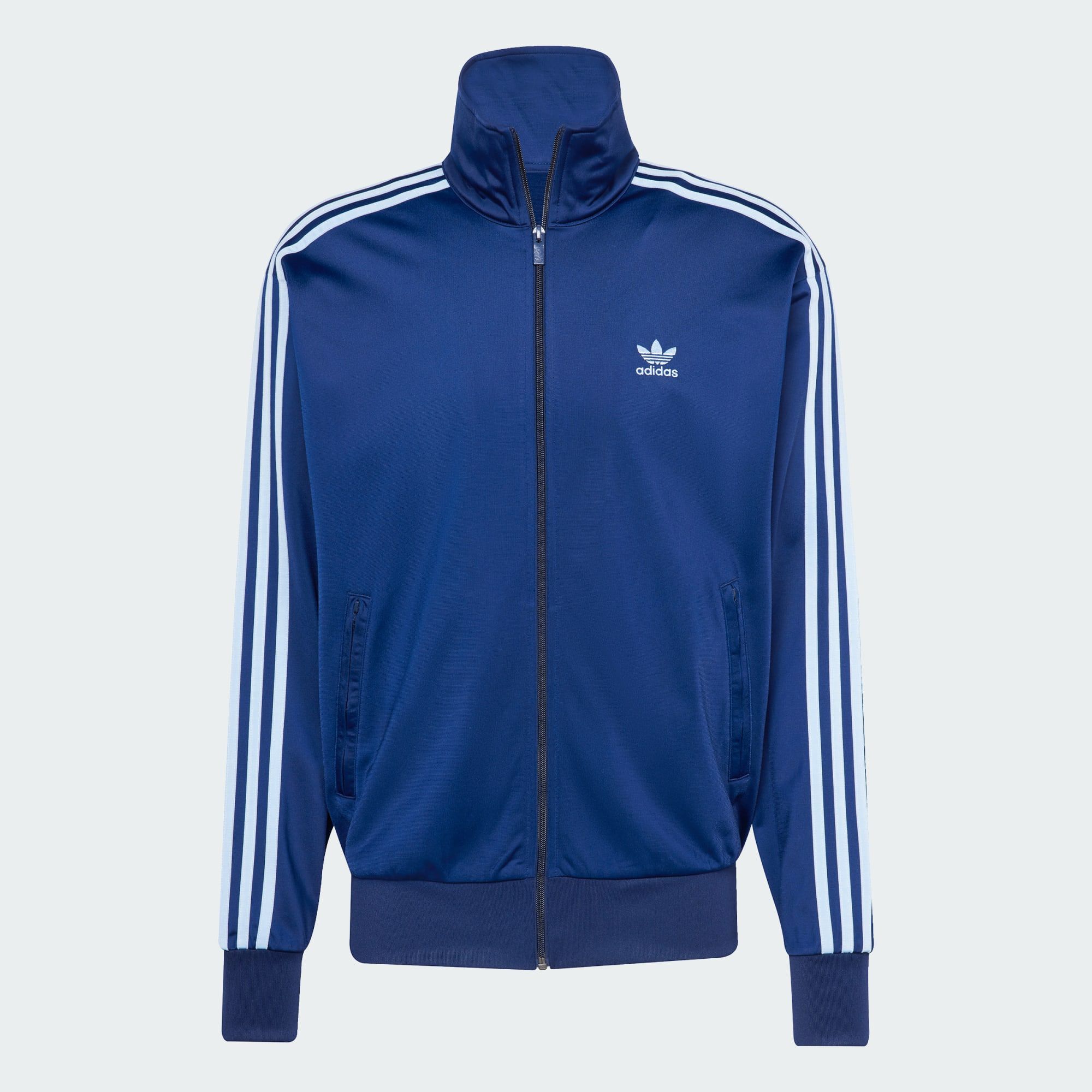 Mens blue adidas track jacket deals