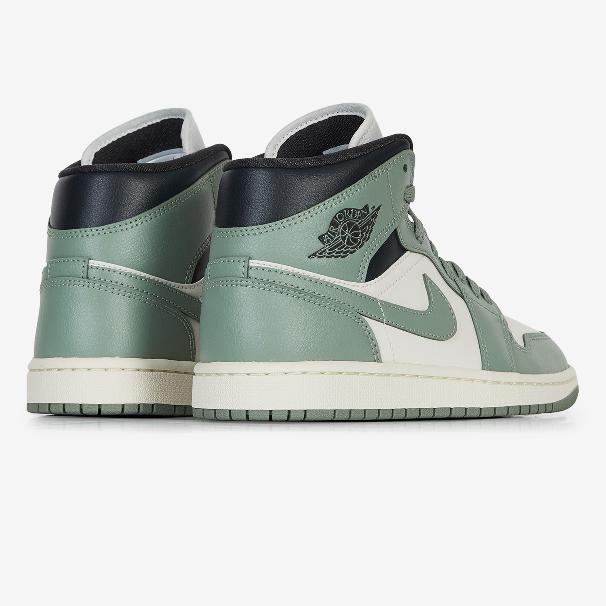 Air Jordan 1 Mid Jade Smoke  Beige/vert