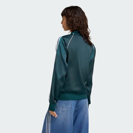 ADIDAS ORIGINALS SST Adicolor Satin Track Top Aurora Ivy / Black WOMEN