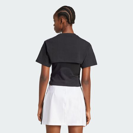 ADIDAS ORIGINALS Cutout Cali Tee Black / White WOMEN