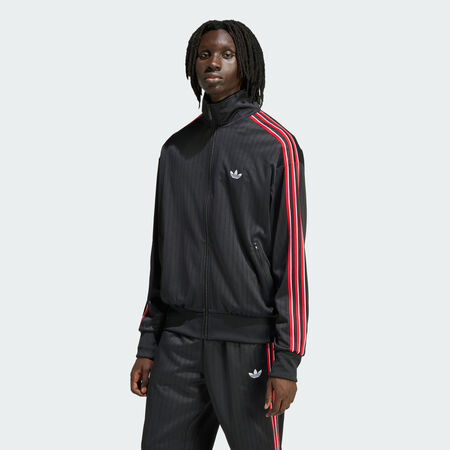 FIREBIRD LOOSE PINSTRIPES TRACK TOP : Black