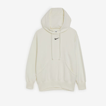 NIKE HOODIE PHOENIX LONG OVERSIZED ECRU WOMEN