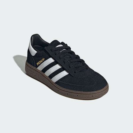 ADIDAS ORIGINALS Handball Spezial Comfort Closure Elastic Lace Shoes Kids Core Black / Cloud White / Gum BABIES