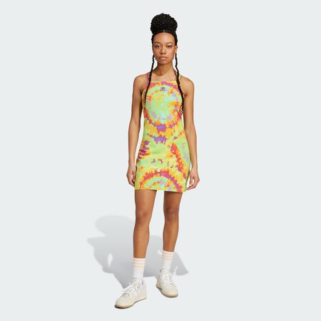 ADIDAS ORIGINALS Tie-Dyed Dress Yellow / Multicolor WOMEN