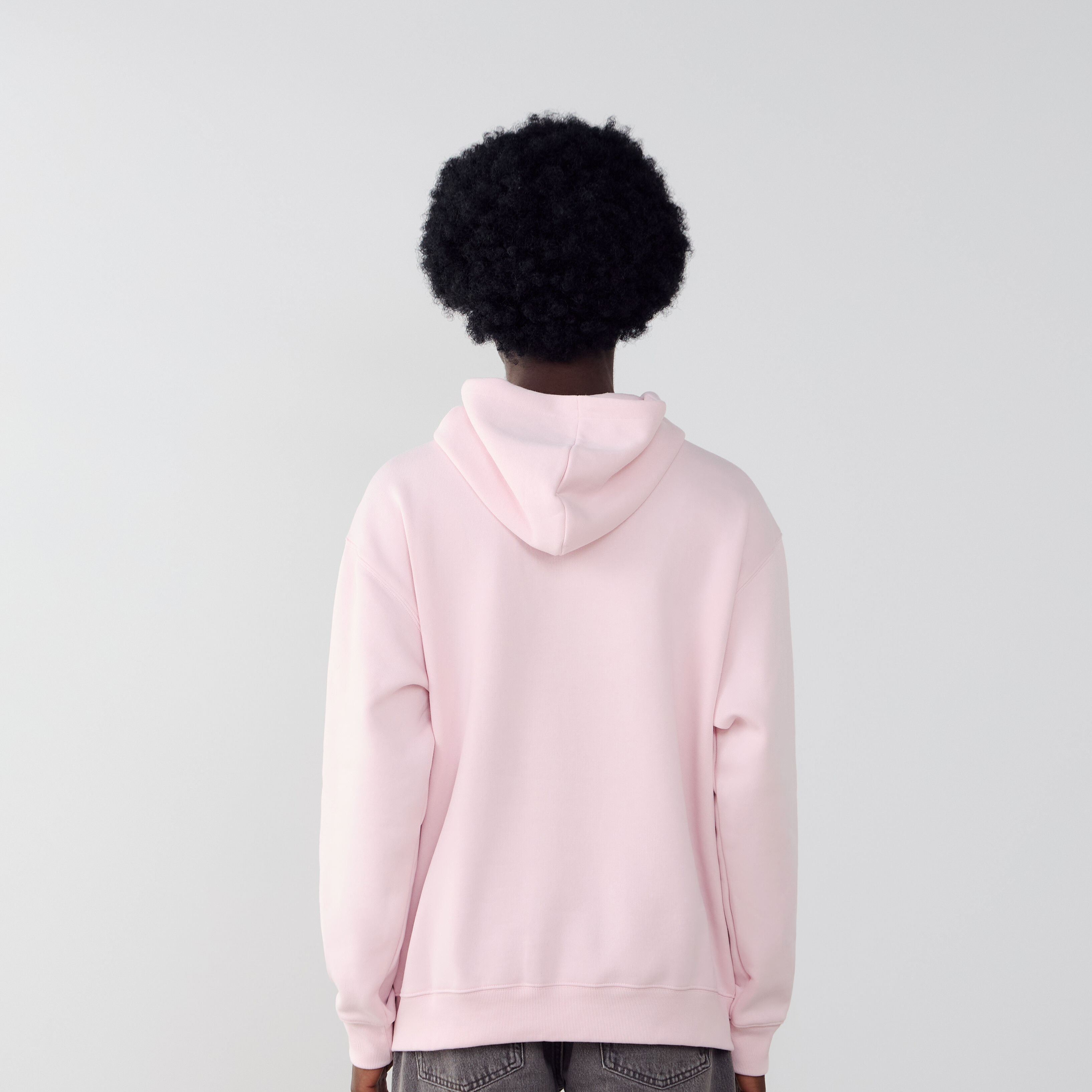 Hoodie Small Logo  Rose/blanc