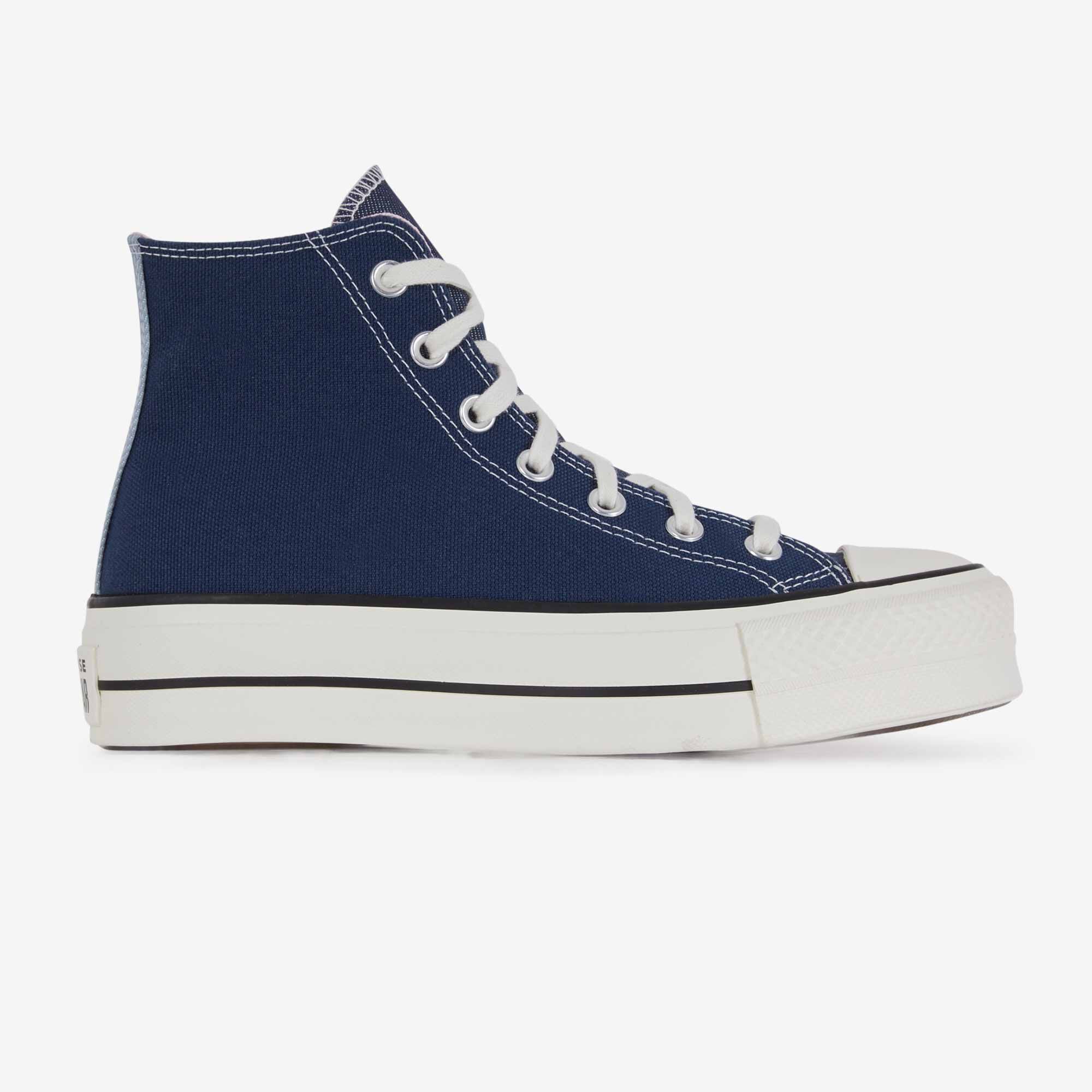 CONVERSE CHUCK TAYLOR ALL STAR LIFT HI DENIM MARINE SNEAKERS