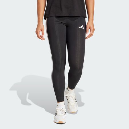 ADIDAS SPORTSWEAR Essentials 3-Stripes Cotton Leggings Black / White WOMEN