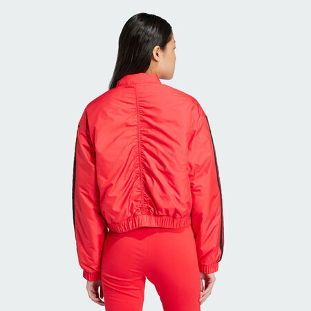 ADIDAS SPORTSWEAR Veste courte bomber isolante 3 bandes Essentials Pure Ruby FEMME