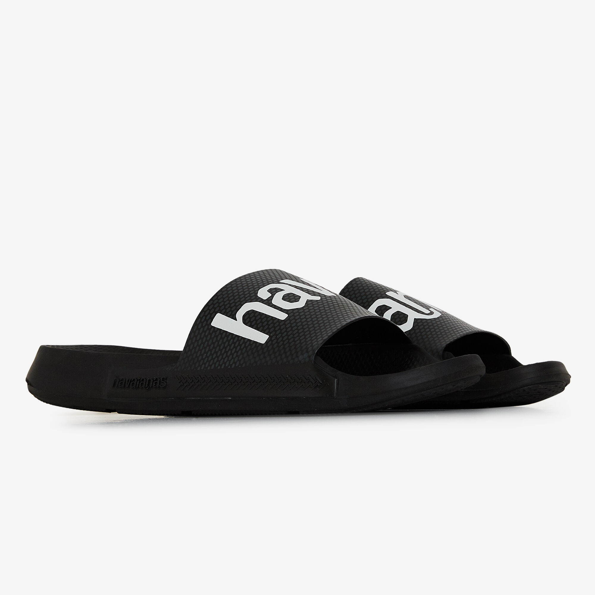 HAVAIANAS SLIDE CLASSIC LOGOMANIA BLACK SUMMER WOMEN