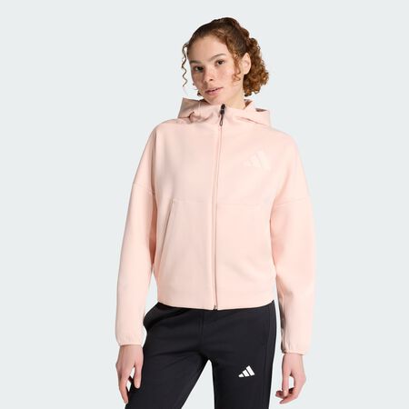 ADIDAS ORIGINALS Veste &agrave; capuche enti&egrave;rement zipp&eacute;e adidas Z.N.E. Blush Pink FEMME