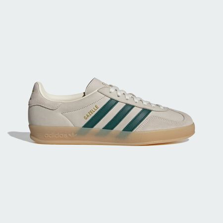 ADIDAS ORIGINALS GAZELLE INDOOR SHOES Cream White / Collegiate Green / Gum UNISEX