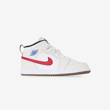 JORDAN air jordan 1 AIR JORDAN 1 MID BEIGE/ROUGE CADET