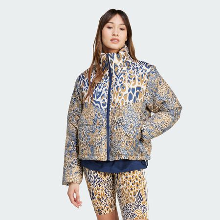 ADIDAS SPORTSWEAR adidas x FARM Rio Padded Jacket Multicolor / Bronze Strata / Night Indigo WOMEN