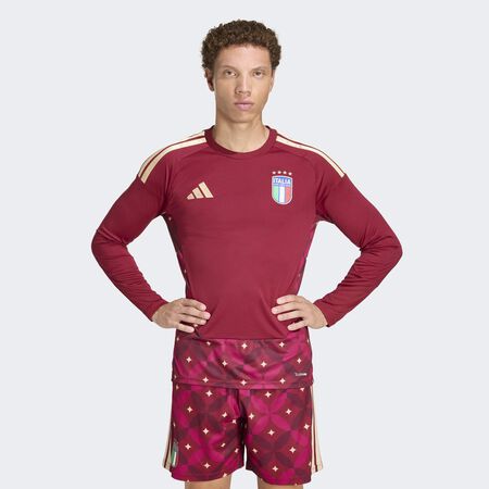 ADIDAS PERFORMANCE Maillot de gardien de but manches longues Italie Domicile 26 Team Coll Burgundy 2 HOMME