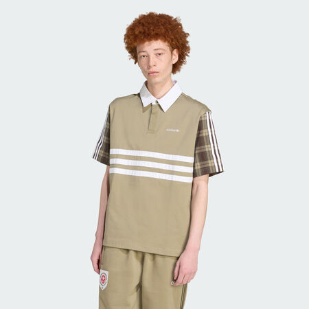 ADIDAS ORIGINALS Tartan Regular Rugby Polo Orbit Green MEN