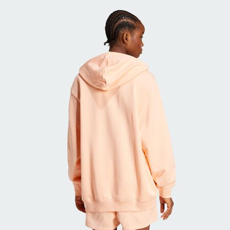 ADIDAS ORIGINALS Essentials Loose French Terry Hoodie Glow Pink WOMEN