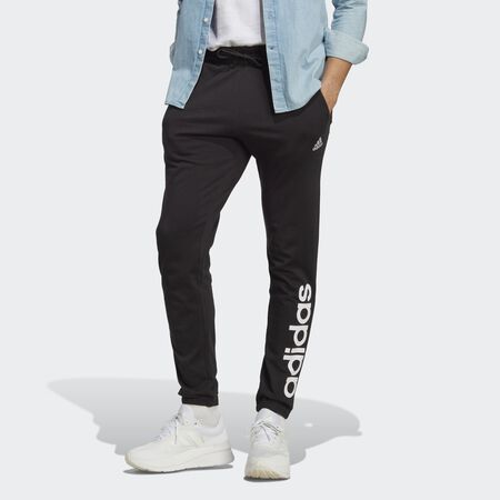 ADIDAS SPORTSWEAR Essentials Single Jersey Tapered Elasticized Cuff Logo Pants Black MEN
