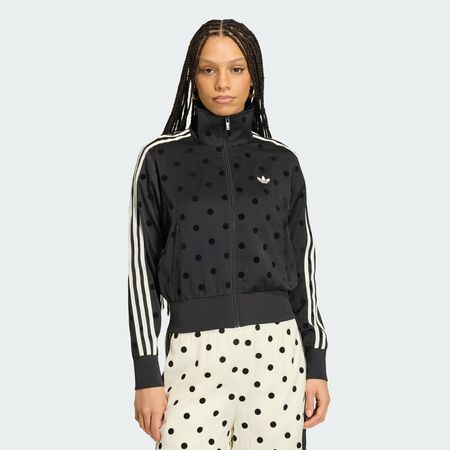 ADIDAS ORIGINALS Veste de surv&ecirc;tement SATIN POLKA DOTS TT Black FEMME