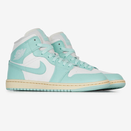 JORDAN air jordan 1 AIR JORDAN 1 MID WHITE/TURQUOISE WOMEN