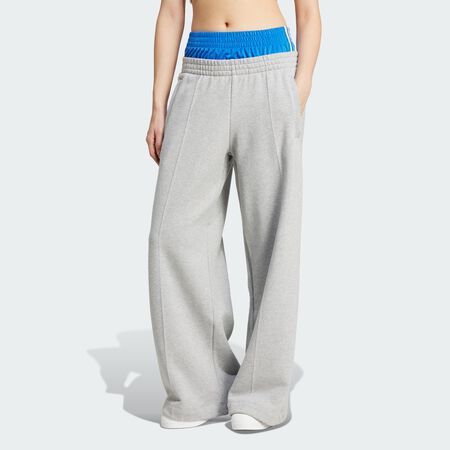 ADIDAS ORIGINALS Kseniaschnaider 2-in-1 Track and Sweat Pants Medium Grey Heather / Blue WOMEN