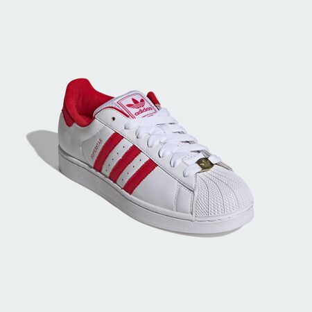 ADIDAS ORIGINALS Chaussure SUPERSTAR II Cloud White / Better Scarlet / Gold Metallic MIXTE