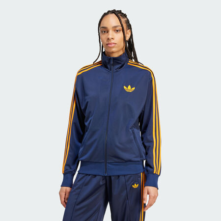 Veste de survêtement ample Adicolor Classic Firebird : Night Indigo / Crew Orange