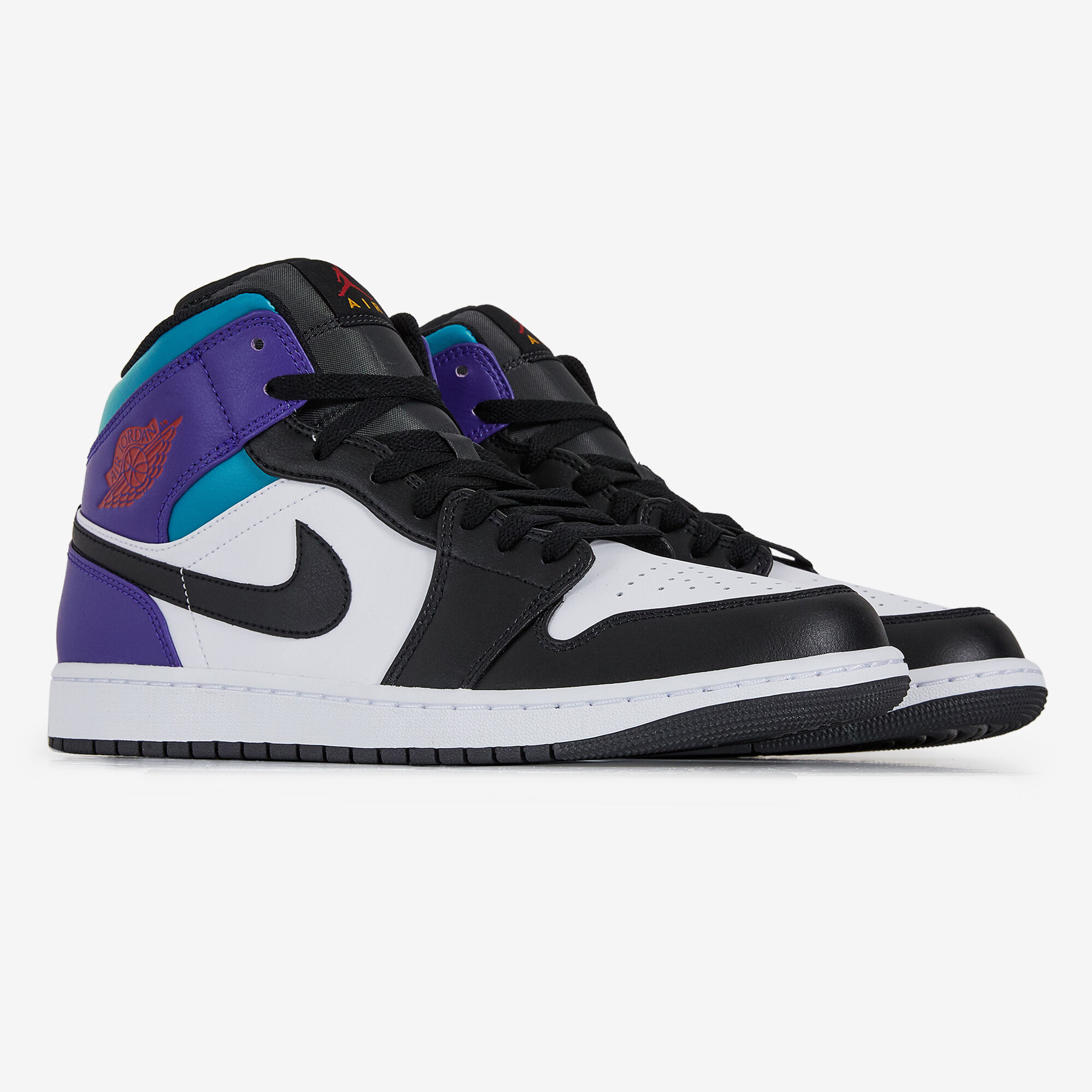 JORDAN AIR JORDAN 1 MID NOIR VIOLET SNEAKERS HOMME Courir