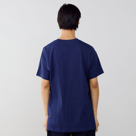 NEW BALANCE TEE SHIRT BIG LOGO MARINE/BLANC HOMME