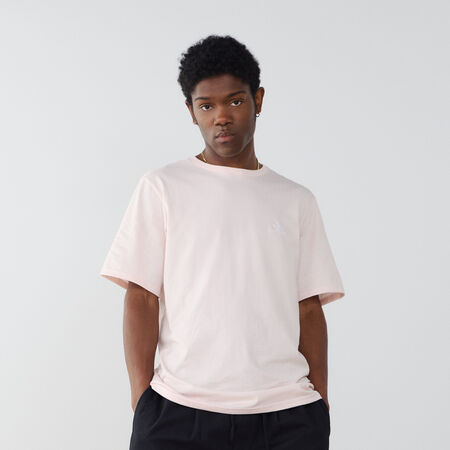 TEE SHIRT STAR CHEVRON EMBROIDERED : ROSE/BLANC