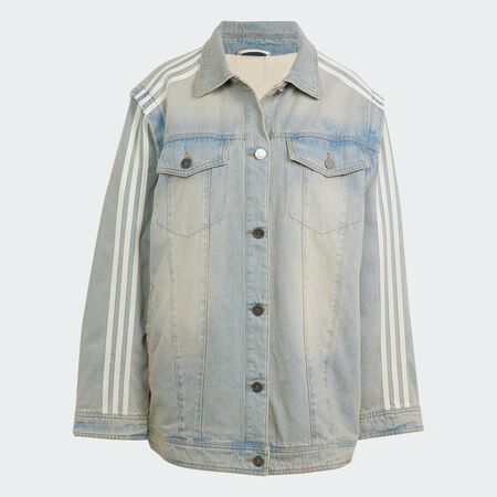 ADIDAS ORIGINALS Adilenium Season 3 Two-In-One Denim Shirt Jacket Light Denim WOMEN