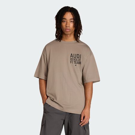ADIDAS PERFORMANCE AUDI REVOLUT F1 TEAM ELEVATED GRAPHIC II TEE Simple Brown / Hi-Res Red MEN