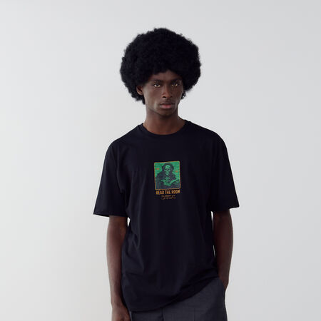 VANS TEE SHIRT GRAPHIC READ THE ROOM BLACK MEN