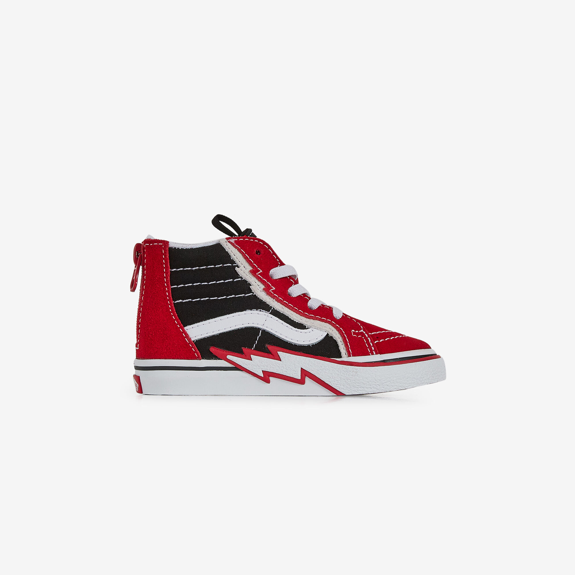 VANS SK8 HI ZIP BOLT ROUGE NOIR SNEAKERS ENFANT Courir