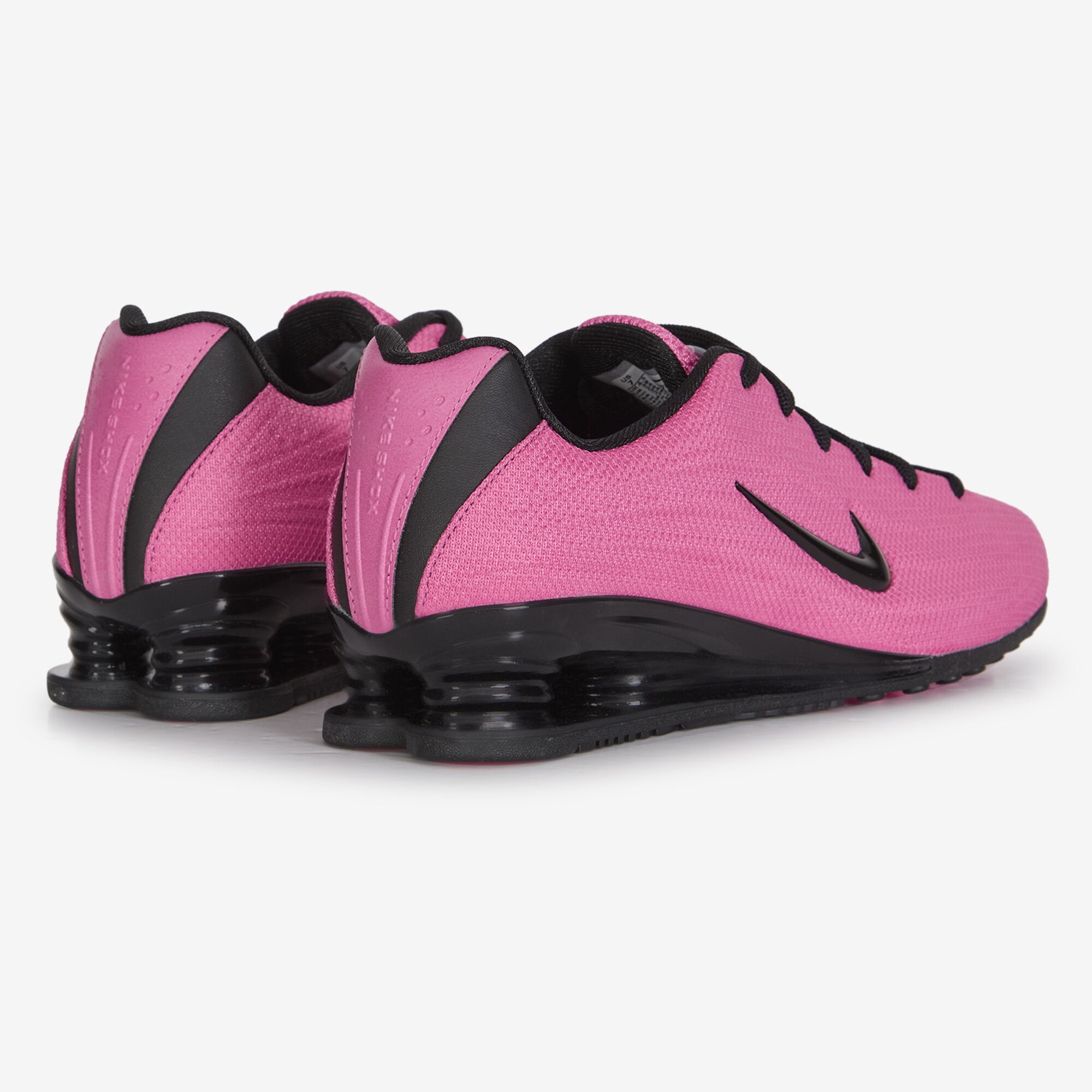 nike shox pink and black