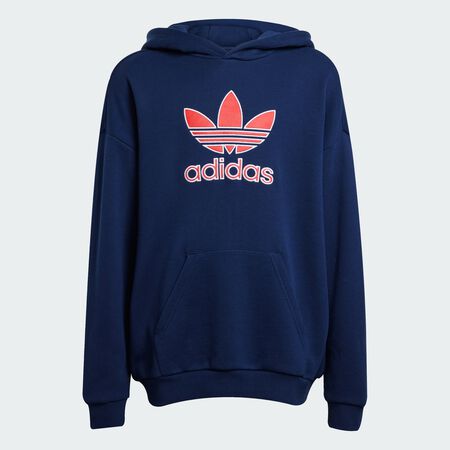 ADIDAS ORIGINALS Big Logo Oversized Hoodie Kids Night Indigo JUNIOR