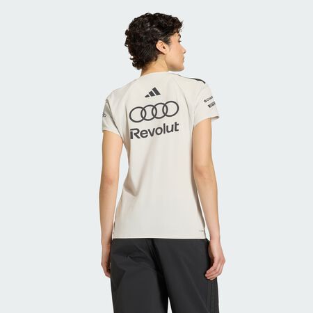 ADIDAS ORIGINALS POLO MANCHES COURTES AUDI REVOLUT F1 TEAM ENGINEERS & MARKETING Chalk Pearl / Iron Metallic FEMME