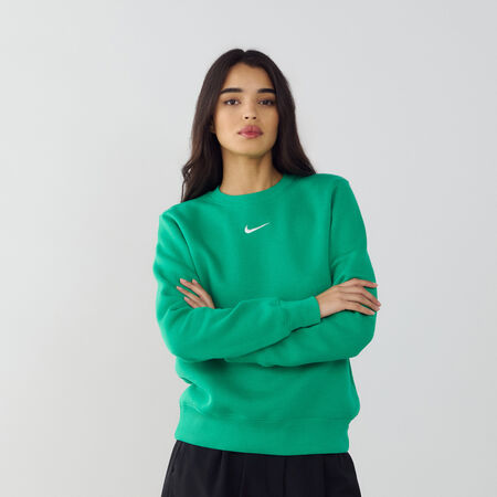 NIKE SWEAT CREW CLUB CENTERED LOGO GREEN/WHITE WOMEN