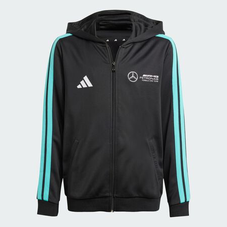 ADIDAS PERFORMANCE MERCEDES - AMG PETRONAS FORMULA ONE TEAM DNA FULL ZIP HOOD Black / White JUNIOR