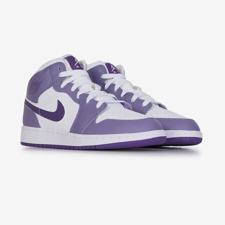 JORDAN AIR JORDAN 1 MID VIOLET/BLANC JUNIOR
