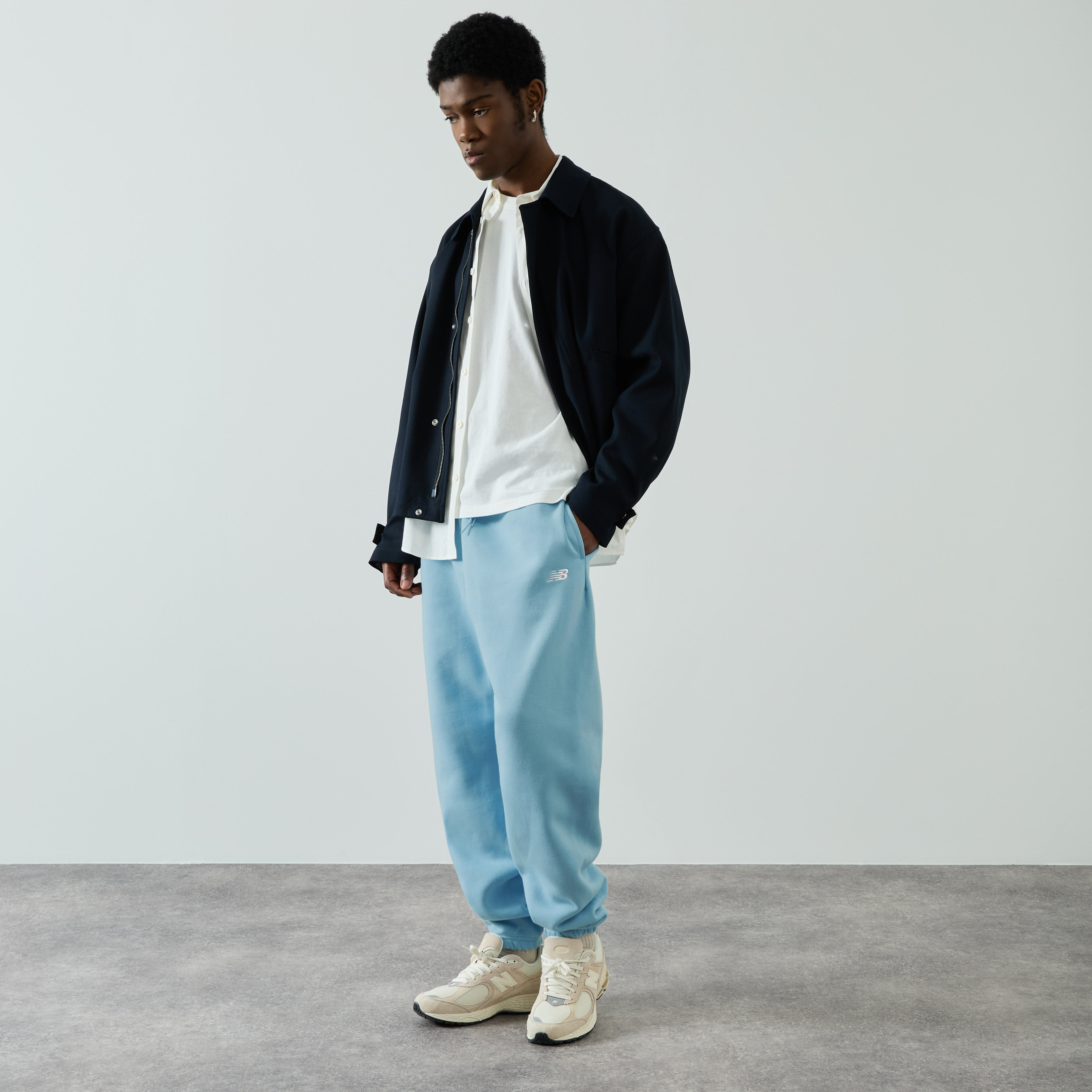 Pant Jogger Small Logo Ciel - vue 3