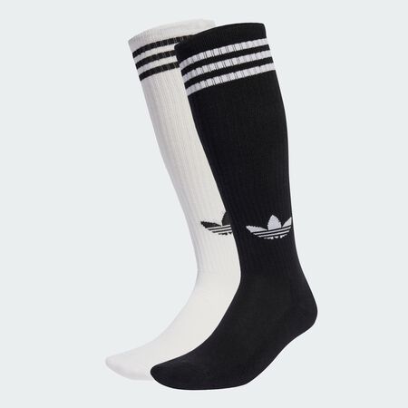 ADIDAS ORIGINALS Chaussettes montantes 3 bandes (2 paires) White / Black MIXTE