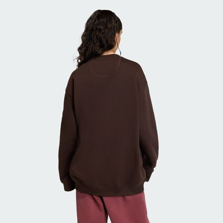 ADIDAS ORIGINALS Sweat-shirt ras-du-cou long molleton Essentials Aurora Coffee FEMME