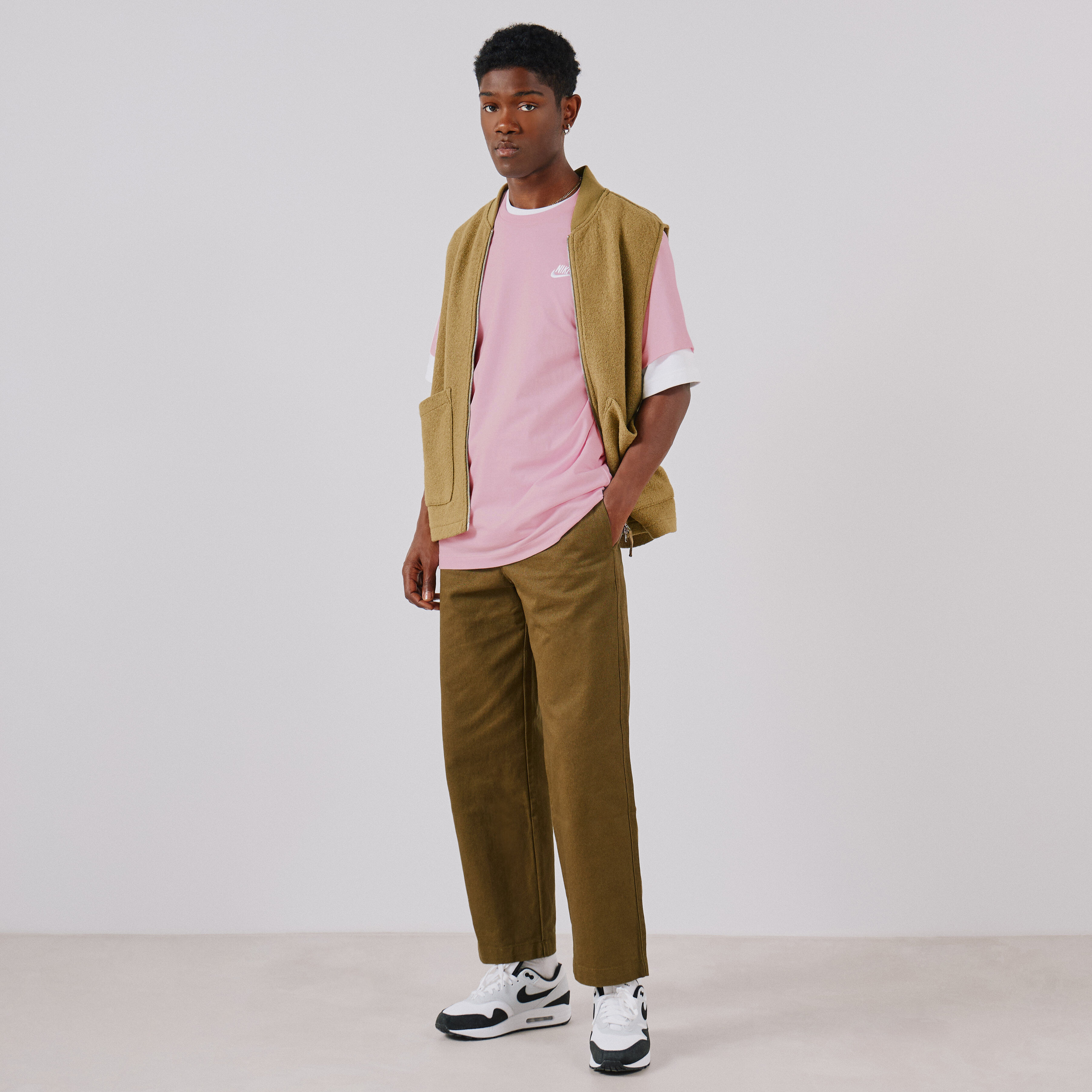 Tee Shirt Club  Rose/blanc