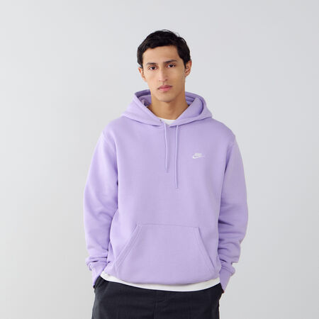 NIKE HOODIE CLUB SMALL LOGO VIOLET/BLANC HOMME